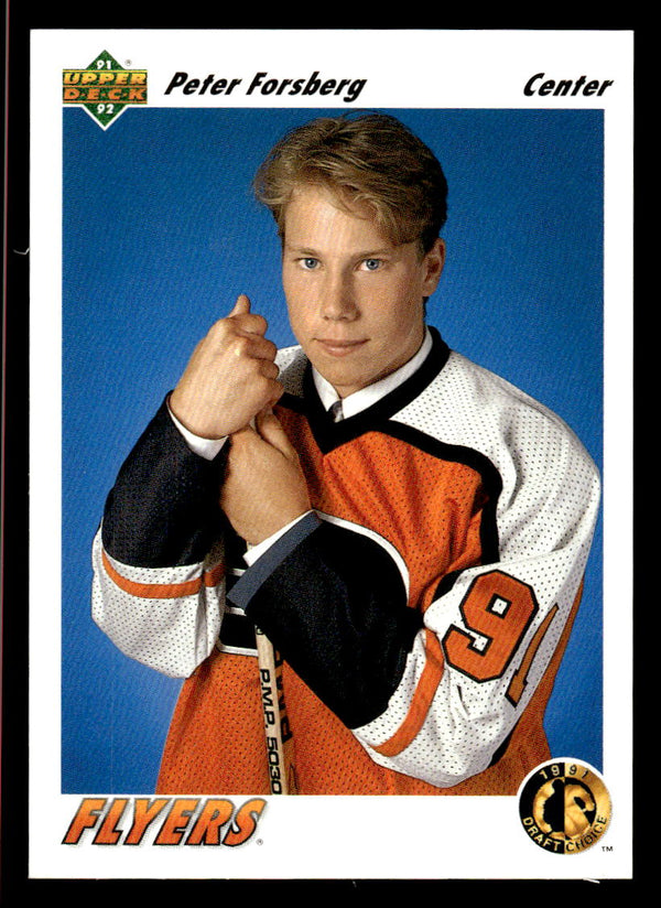 1991 UPPER DECK PETER FORSBERG 64 MINT RC HOCKEY PHILADELPHIA FLYERS