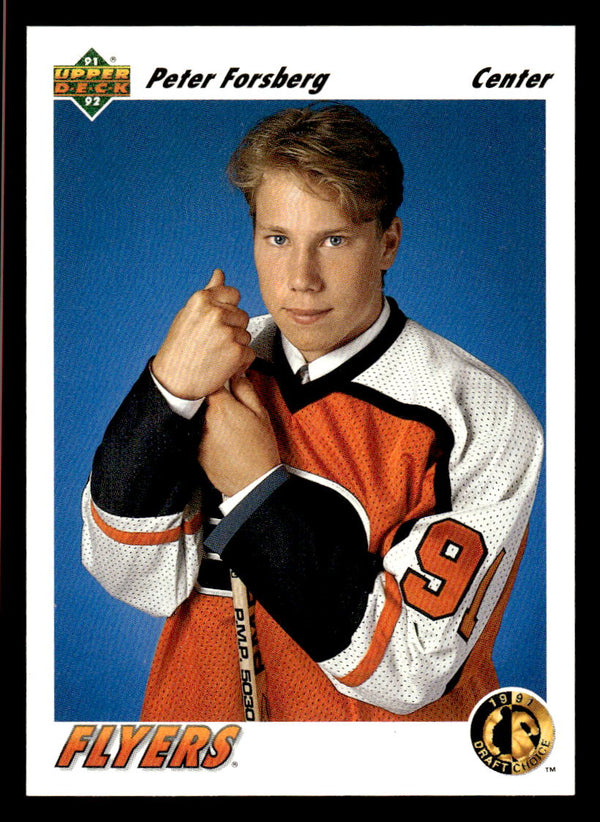 1991 UPPER DECK PETER FORSBERG 64 MINT RC HOCKEY PHILADELPHIA FLYERS
