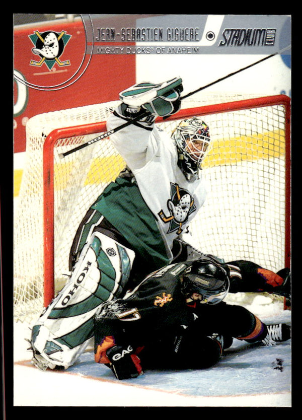 2002 STADIUM CLUB JEAN-SEBASTIEN GIGUERE 92 MINT SILVER DECOY MIGHTY DUCKS