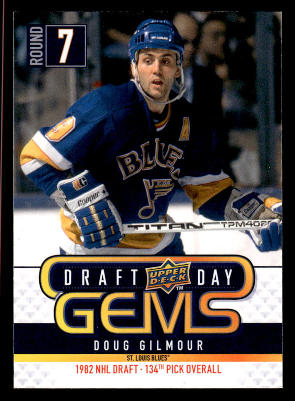 2009 UPPER DECK DOUG GILMOUR GEM21 MINT DRAFT DAY GEMS HOCKEY ST. LOUIS BLUES