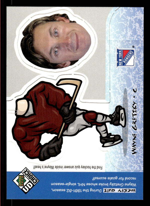 1998 UD CHOICE WAYNE GRETZKY BH1 MINT BOBBING HEAD HOCKEY NEW YORK RANGERS