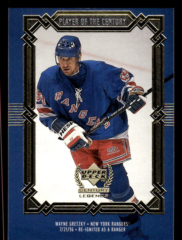 1999 UPPER DECK CENTURY LEGENDS WAYNE GRETZKY 89 MINT HOCKEY NEW YORK RANGERS