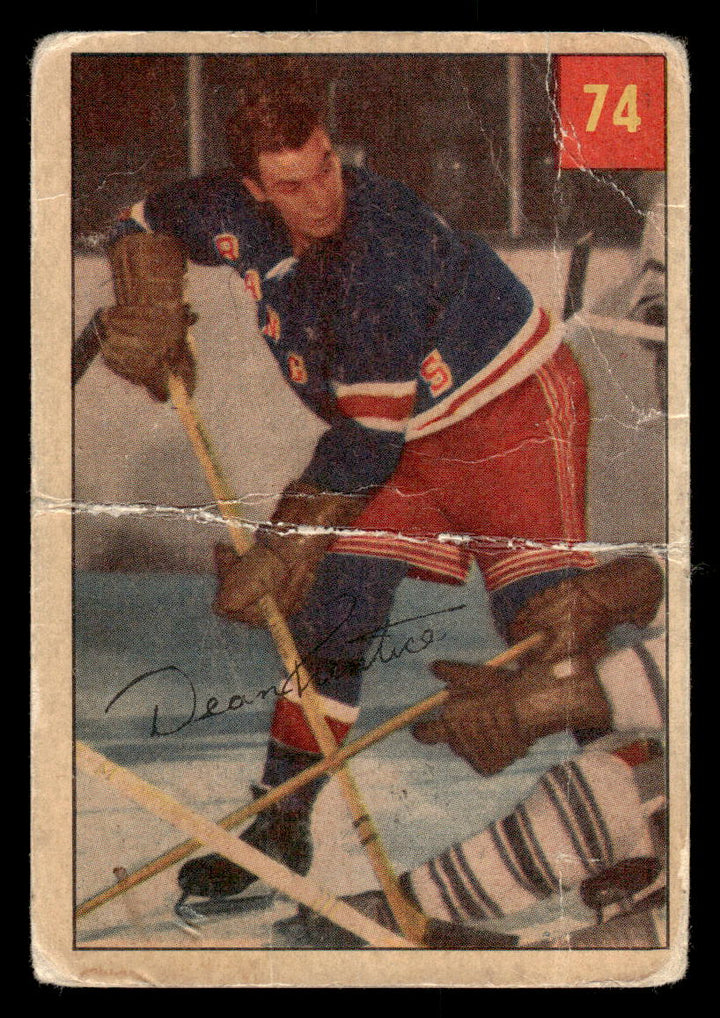 1954 PARKHURST DEAN PRENTICE 74 POOR RC SET BREAK HOCKEY NEW YORK RANG ...