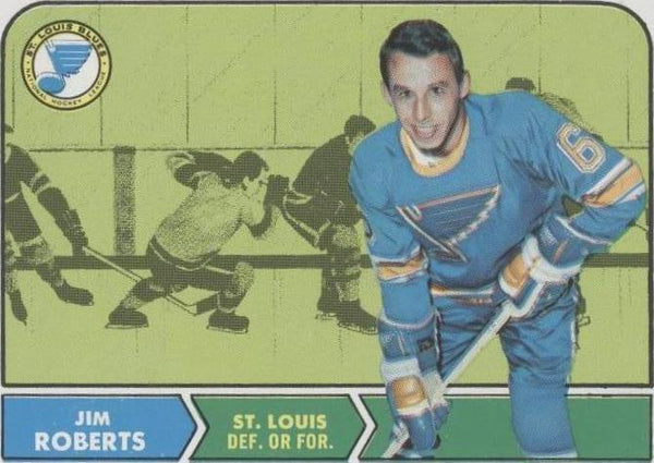 1968 TOPPS JIM ROBERTS 113 FAIR HOCKEY ST. LOUIS BLUES