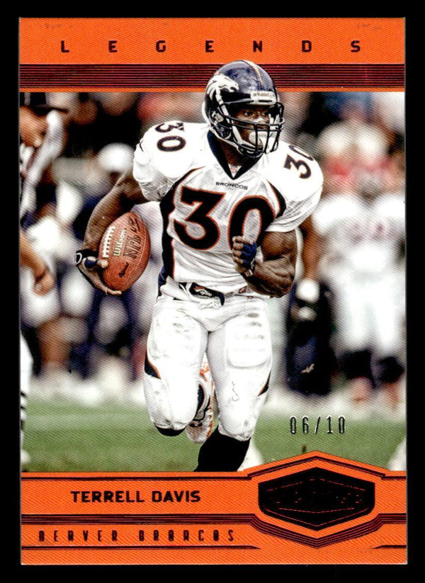 2017 PANINI PLATES & PATCHES TERRELL DAVIS 172 MINT RED SSP 45453 DENVER BRONCOS