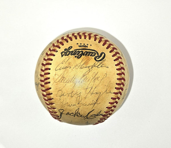 SANDY KOUFAX DON DRYSDALE WYNN FELLER SLAUGHTER SIGNED AUTOGRAPHED BASEBALL JSA