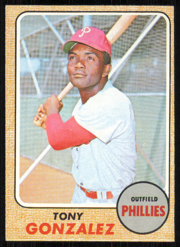 1968 TOPPS TONY GONZALEZ 245 VG-EX BASEBALL PHILADELPHIA PHILLIES