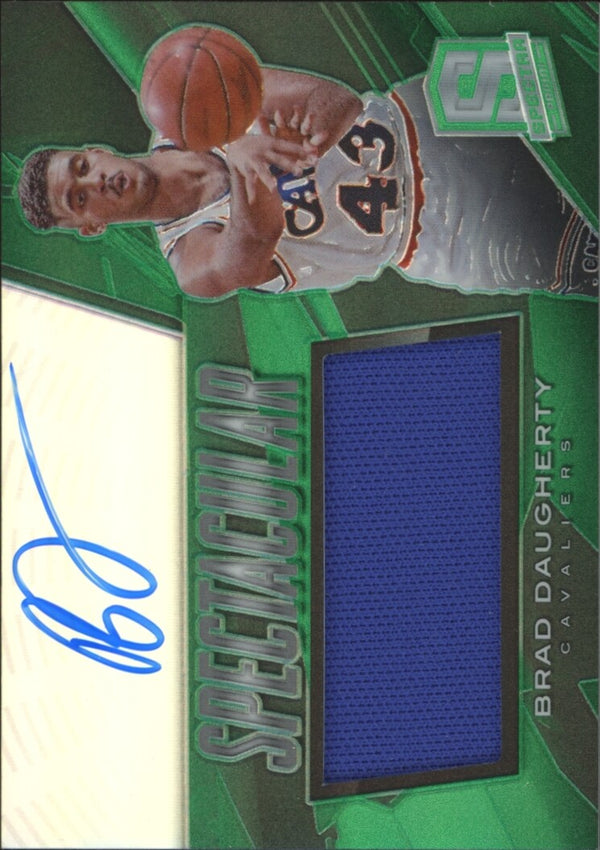 2013 PANINI SPECTRA BRAD DAUGHERTY 61 SWATCH SIGNATURES GREEN /199 CAVALIERS