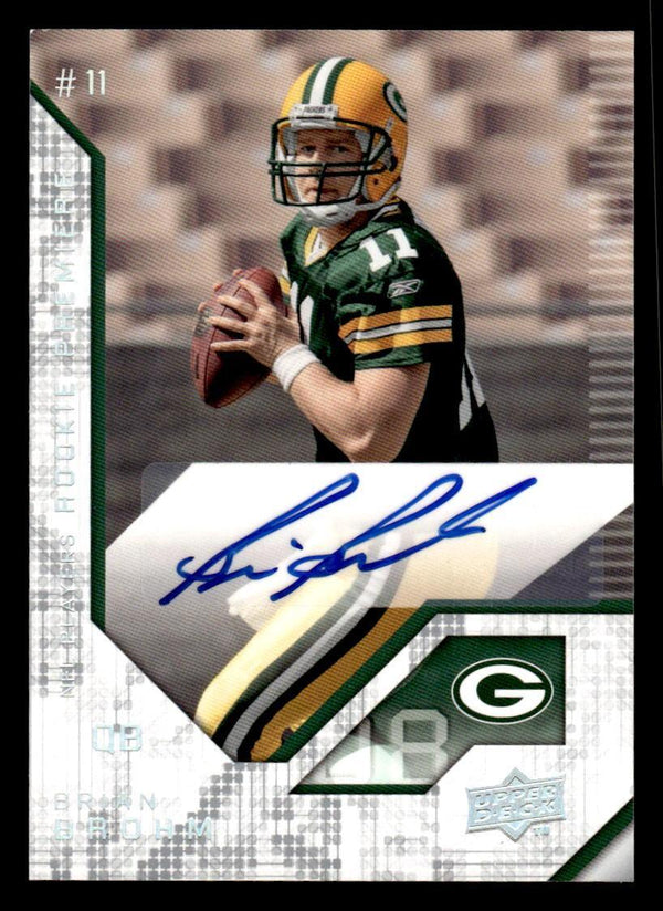 2008 UPPER DECK ROOKIE PREMIERE BOX SET BRIAN BROHM UDRP-BB RC AUTOGRAPH PACKERS