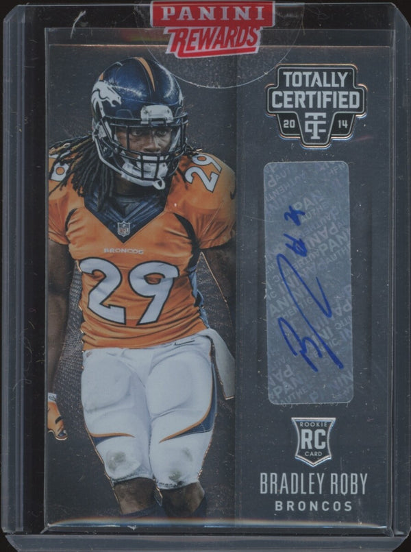 2014 PANINI TOTALLY CERTIFIED BRADLEY ROBY 120 MINT RC SIGNATURES DENVER BRONCOS