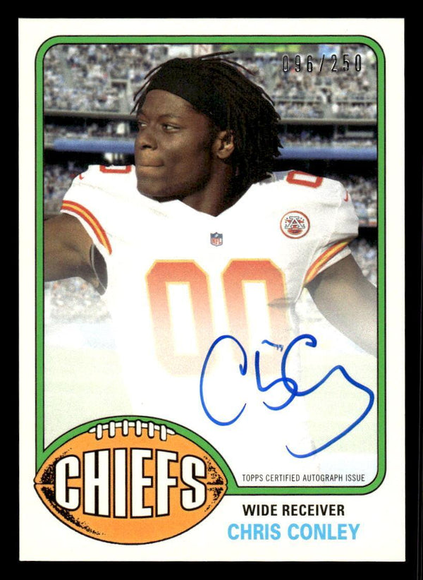 2015 TOPPS CHROME CHRIS CONLEY 76A-CC 1976 TOPPS AUTOGRAPH RC KANSAS CITY CHIEFS