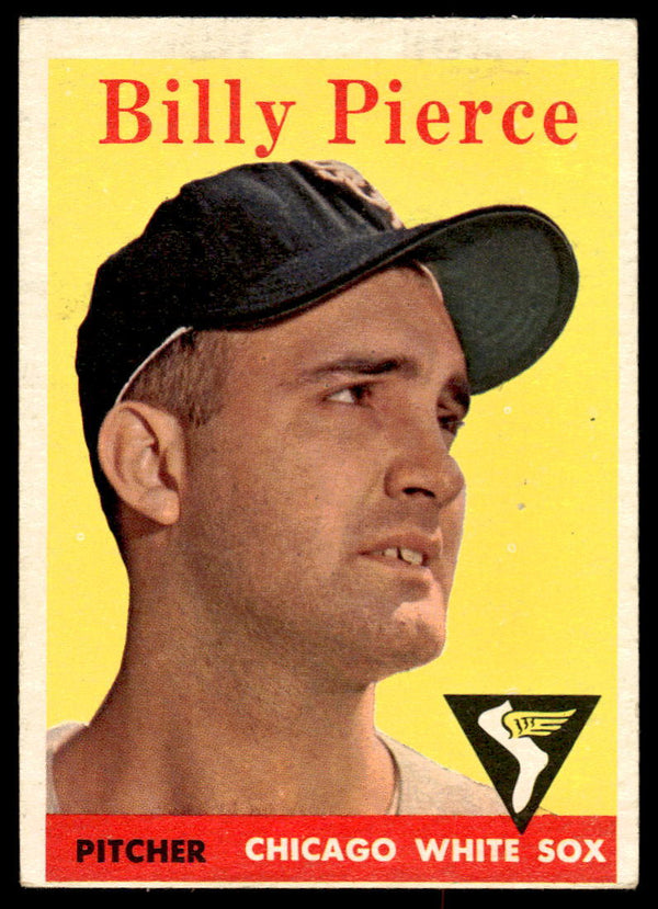 1958 TOPPS BILLY PIERCE 50 VG TEAM WHITE BASEBALL CHICAGO WHITE SOX