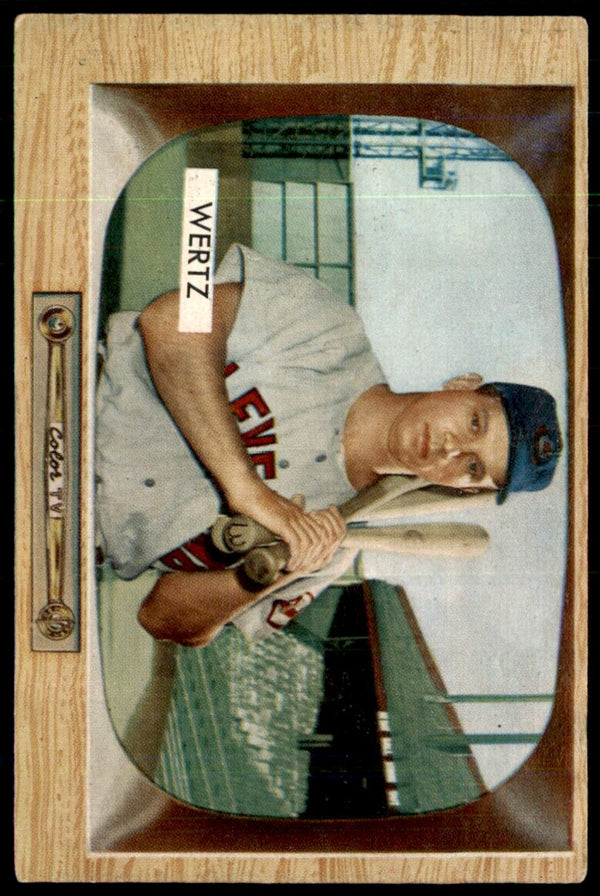 1955 BOWMAN VIC WERTZ 40 VG-EX BASEBALL CLEVELAND INDIANS