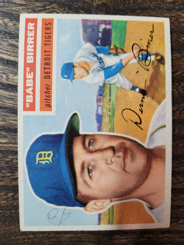 1956 TOPPS BABE BIRRER 84 BASEBALL DETROIT TIGERS