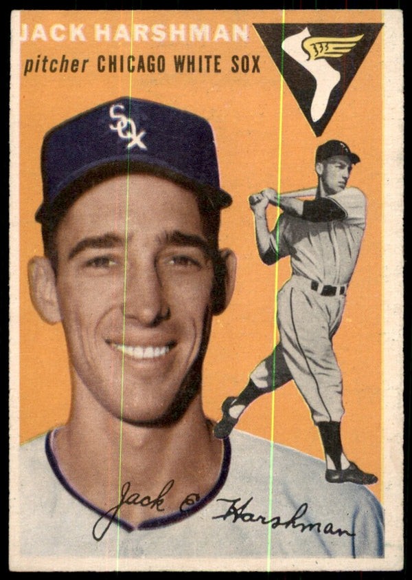 1954 TOPPS JACK HARSHMAN 173 EXMT RC BASEBALL CHICAGO WHITE SOX