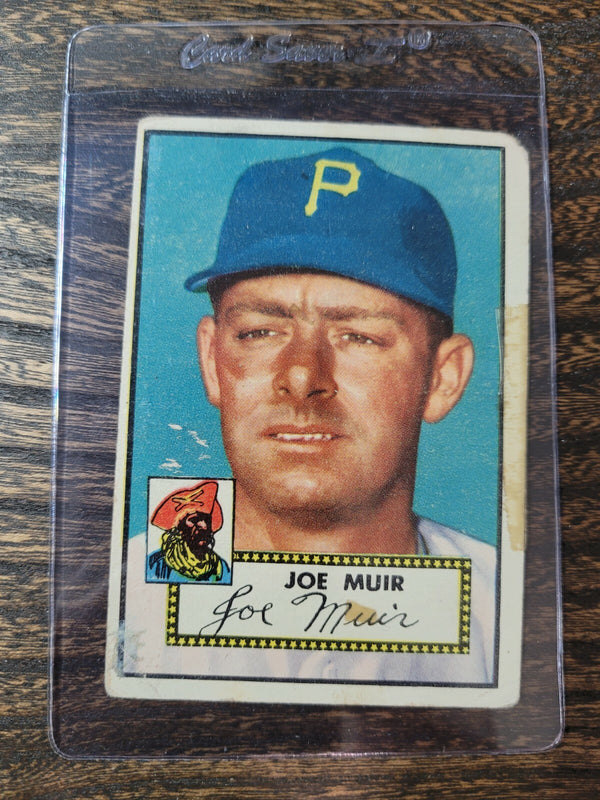 1952 TOPPS JOE MUIR 154 RED BACK BASEBALL PITTSBURGH PIRATES