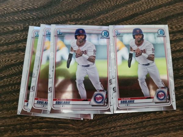 2020 ALERICK SOULARIE BOWMAN CHROME 1ST ROOKIE RC MINNESOTA TWINS LOT OF 11