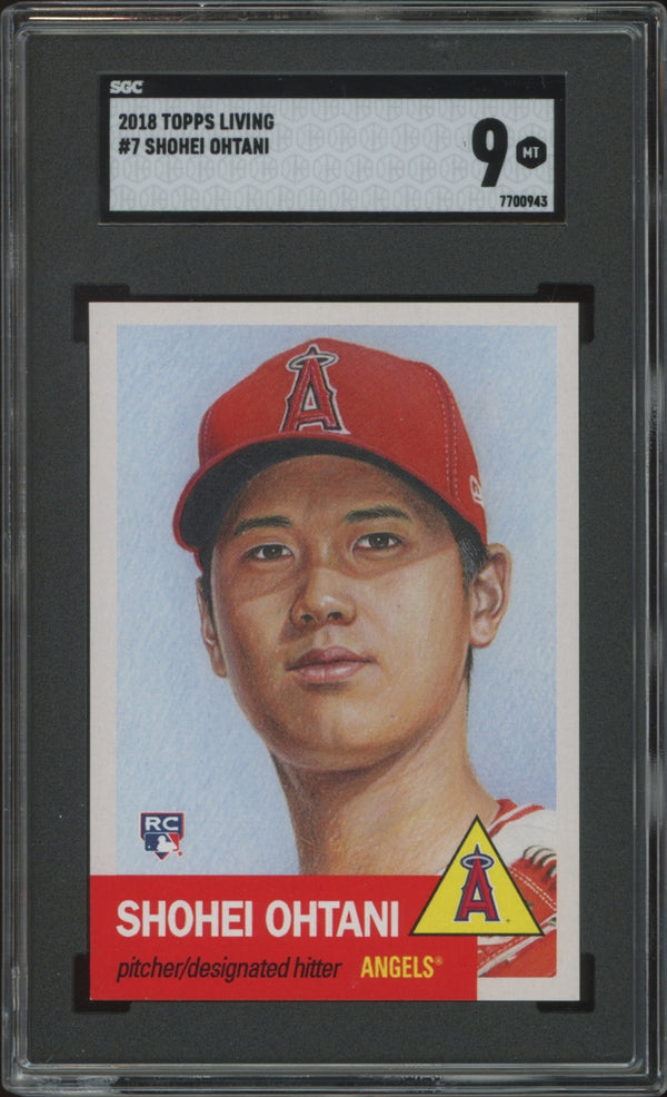 2018 TOPPS LIVING SHOHEI OHTANI 7 MINT RC PR 20,000 SGC 9 LOS ANGELES ANGELS