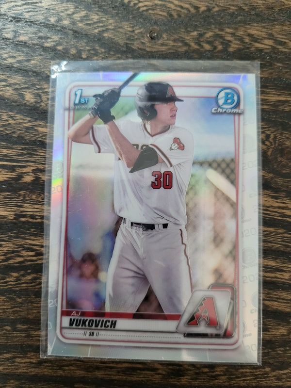 2020 BOWMAN CHROME REFRACTOR AJ VUKOVICH 1ST ROOKIE RC ARIZONA DIAMONDBACKS