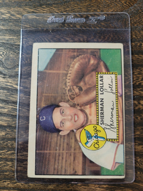 1952 TOPPS SHERMAN LOLLAR 117 RED BACK BASEBALL CHICAGO WHITE SOX