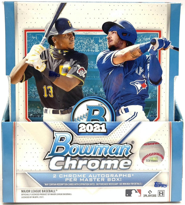 2021 BOWMAN CHROME HOBBY MASTER BOX SEALED 12 PACKS BASEBALL AUTO QTY