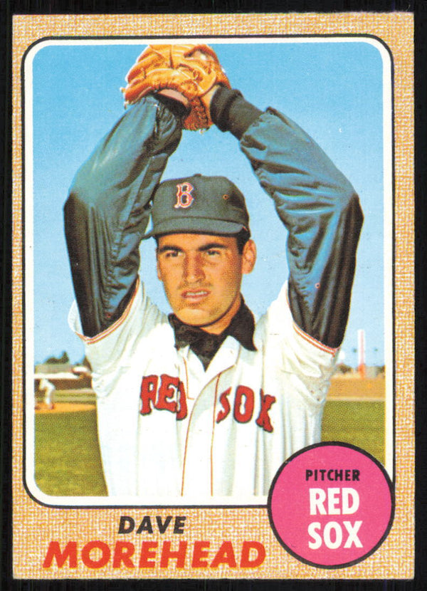1968 TOPPS DAVE MOREHEAD 212 VG BASEBALL BOSTON RED SOX