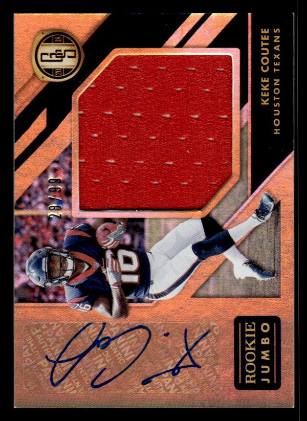 2018 PANINI GOLD STANDARD KEKE COUTEE 333 RC JUMBO JERSEY AUTOGRAPH 28/99 TEXANS