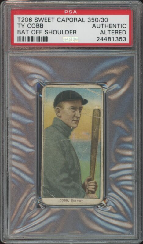 1909 T206 TY COBB NNO POOR SWEET CAPORAL 350 HOF PSA A BASEBALL DETROIT TIGERS