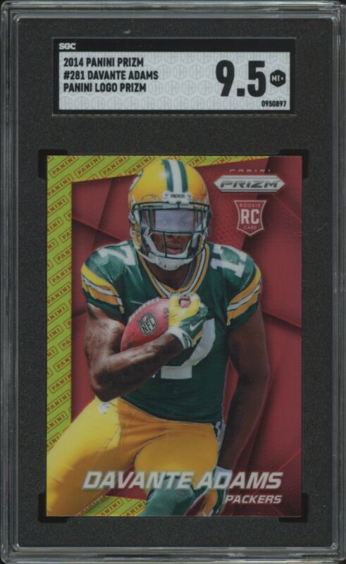 2014 PANINI PRIZM DAVANTE ADAMS 281 MINT+ PANINI LOGO PRIZM RC SGC 9.5 PACKERS