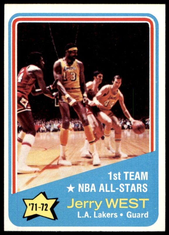 1972 TOPPS JERRY WEST 164 NRMT AS BASKETBALL LOS ANGELES LAKERS