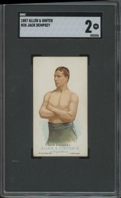 1887 N172 JACK DEMPSEY NNO GOOD ALLEN & GINTER NEW GRADE SGC 2 BOXING BOXING