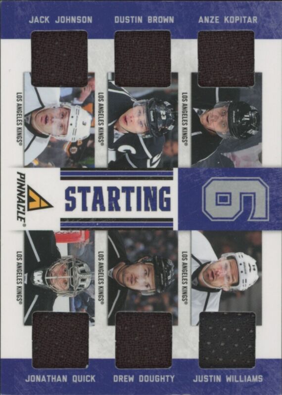 2011 PINNACLE JONATHAN QUICK STARTING SIX JACK JOHNSON KOPITAR DOUGHTY KINGS