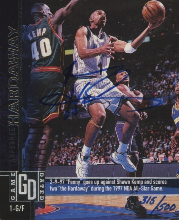 1997 UPPER DECK ANFERNEE HARDAWAY 88 NRMT-MT EARLY AUTOGRAPH UDA 315/500 MAGIC