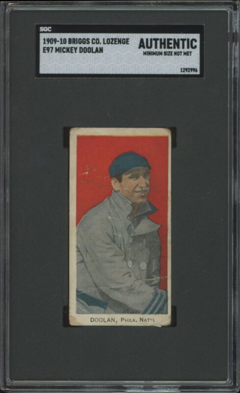 1909 E97 MICKEY DOOLAN NNO POOR BRIGGS SGC A BASEBALL PHILADELPHIA PHILLIES