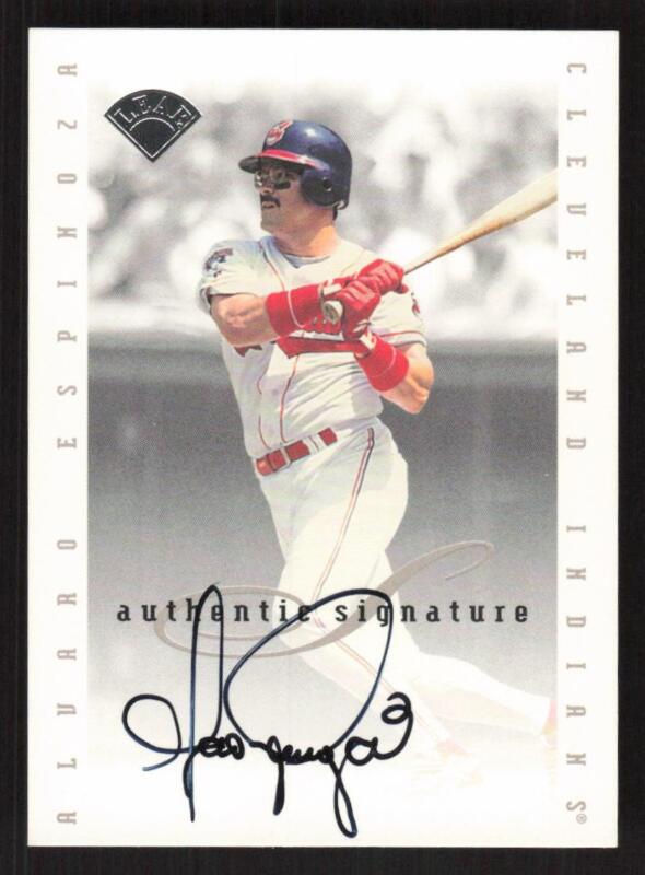 1996 LEAF SIGNATURE SERIES ALVARO ESPINOZA   EXTENDED SERIES AUTOGRAPHS  INDIANS