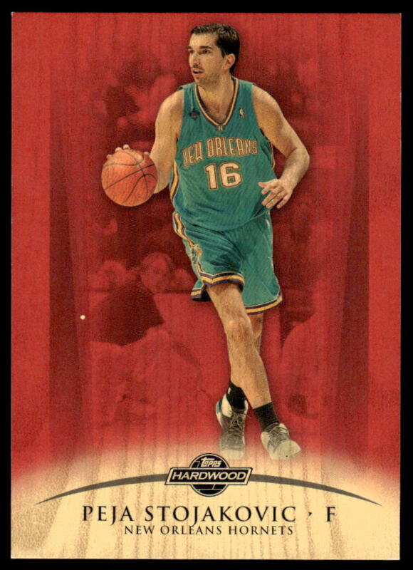2008 TOPPS HARDWOOD PEJA STOJAKOVIC 46 RED REDWOOD 45153 NEW ORLEANS HORNETS