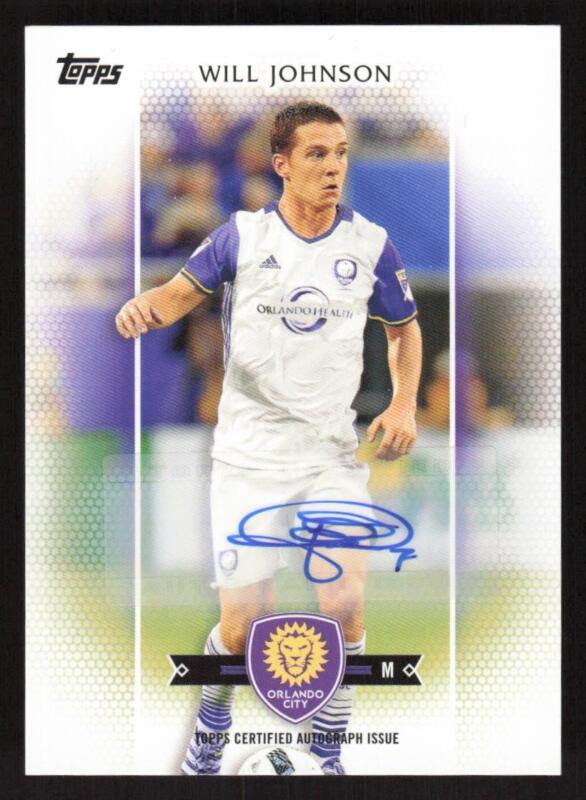 2017 TOPPS MLS WILL JOHNSON 115 MINT AUTOGRAPH 93/400 SOCCER ORLANDO CITY SC