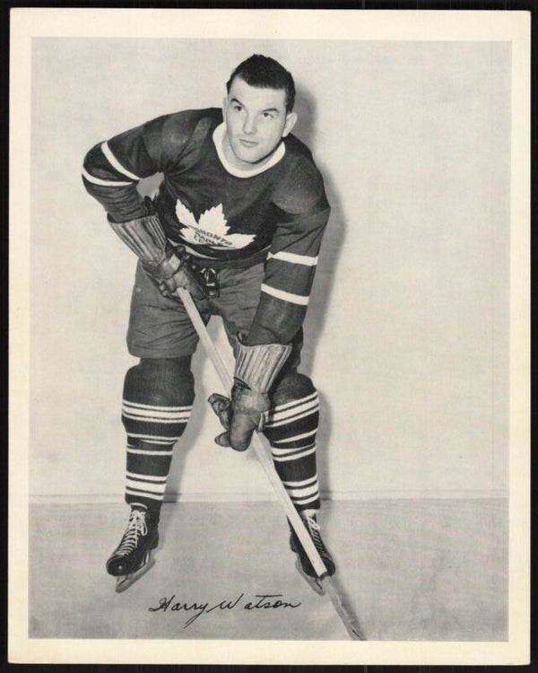 1945-54 QUAKER OATS PHOTOS HARRY WATSON EX STILL NO TAPE VISIBLE MK MAPLE LEAFS