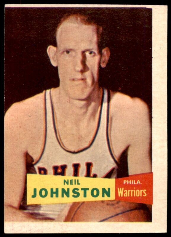 1957 TOPPS NEIL JOHNSTON 3 NRMT OC BASKETBALL PHILADELPHIA WARRIORS