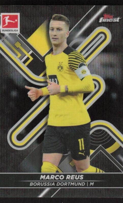 2021 FINEST BUNDESLIGA MARCO REUS 44 BLACK REFRACTOR 49/199 BORUSSIA DORTMUND