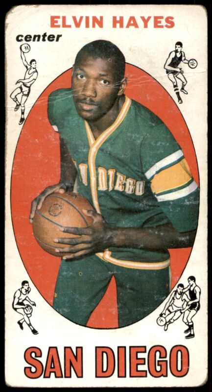 1969 TOPPS ELVIN HAYES 75 FAIR RC HOF BASKETBALL SAN DIEGO ROCKETS
