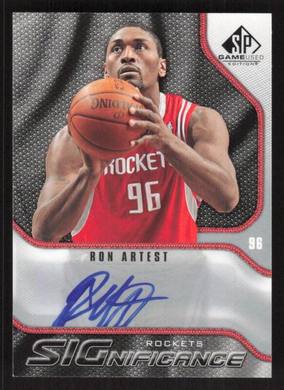 2009 SP GAME USED RON ARTEST S-RA MINT SIGNIFICANCE AUTOGRAPH LOS ANGELES LAKERS