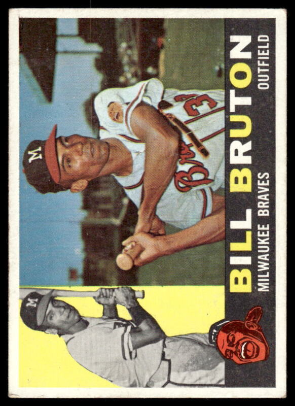1960 TOPPS BILL BRUTON 37 EXMT BASEBALL MILWAUKEE BRAVES