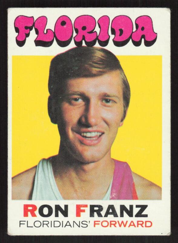 1971 TOPPS RON FRANZ 172 VG RC BASKETBALL FLORIDA FLORIDIANS