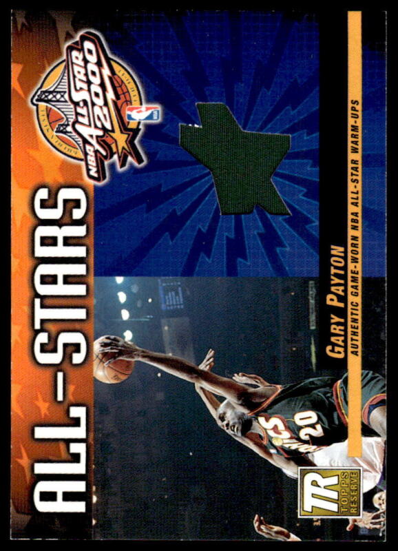 2000 TOPPS RESERVE GARY PAYTON TAS15 MINT GAME JERSEYS SEATTLE SUPERSONICS