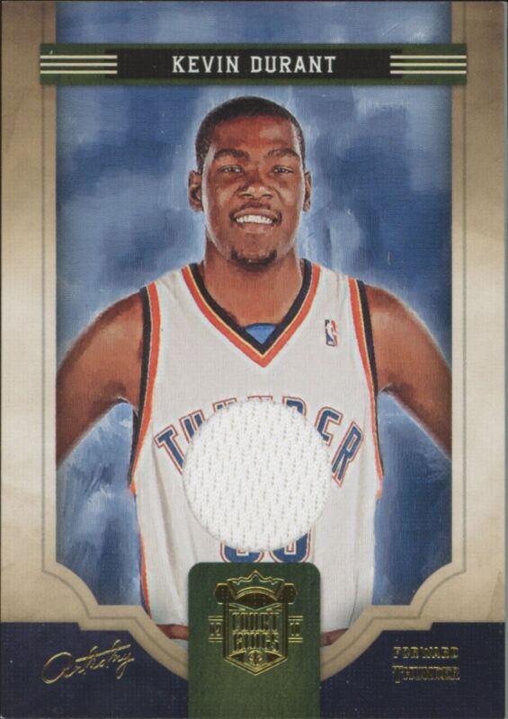 2009 PANINI COURT KINGS KEVIN DURANT 21 ARTISTRY MATERIALS JERSEY /299 THUNDER