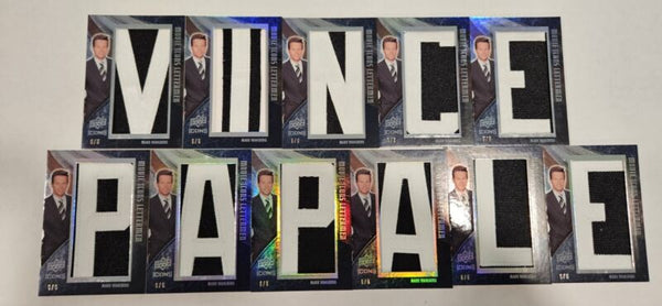 2008 UPPER DECK ICONS MARK WAHLBERG VINCE PAPALE MOVIE LETTERMEN 6/6 COMPLETE