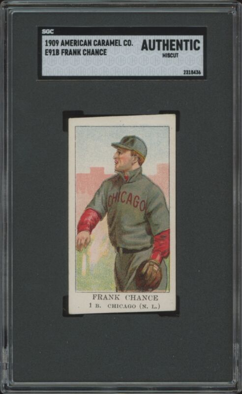 1909 E91-B FRANK CHANCE NNO EX AMERICAN CARAMEL SGC A BASEBALL CHICAGO CUBS