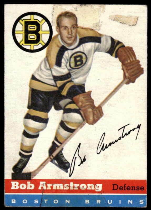 1954 TOPPS BOB ARMSTRONG 7 POOR HOCKEY BOSTON BRUINS
