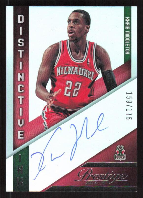 2014 PANINI PRESTIGE KHRIS MIDDLETON 2 DISTINCTIVE INK AUTOGRAPH 159/175 BUCKS